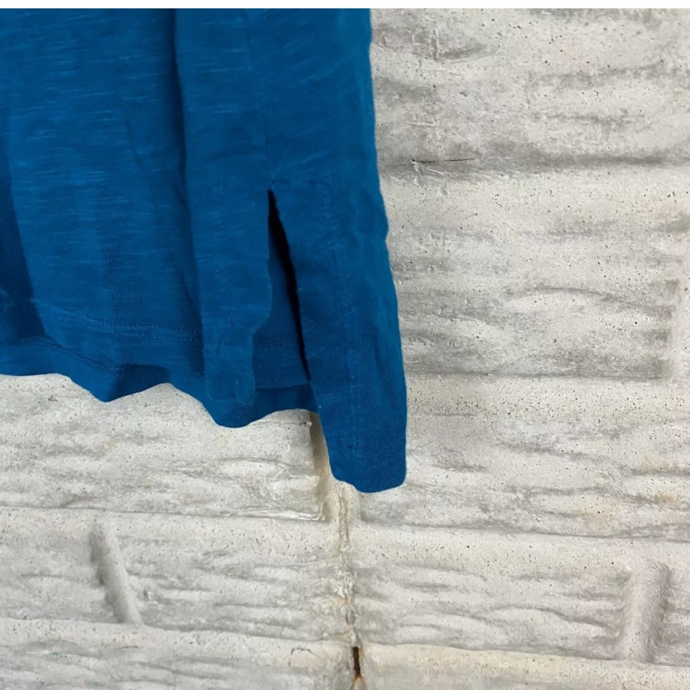 Eileen Fisher Organic Cotton V Neck Tee High Low - Picture 5 of 8